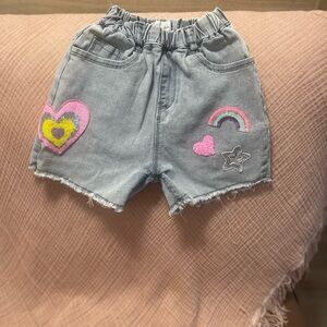 Kids Denim Shorts with Colorful Patches